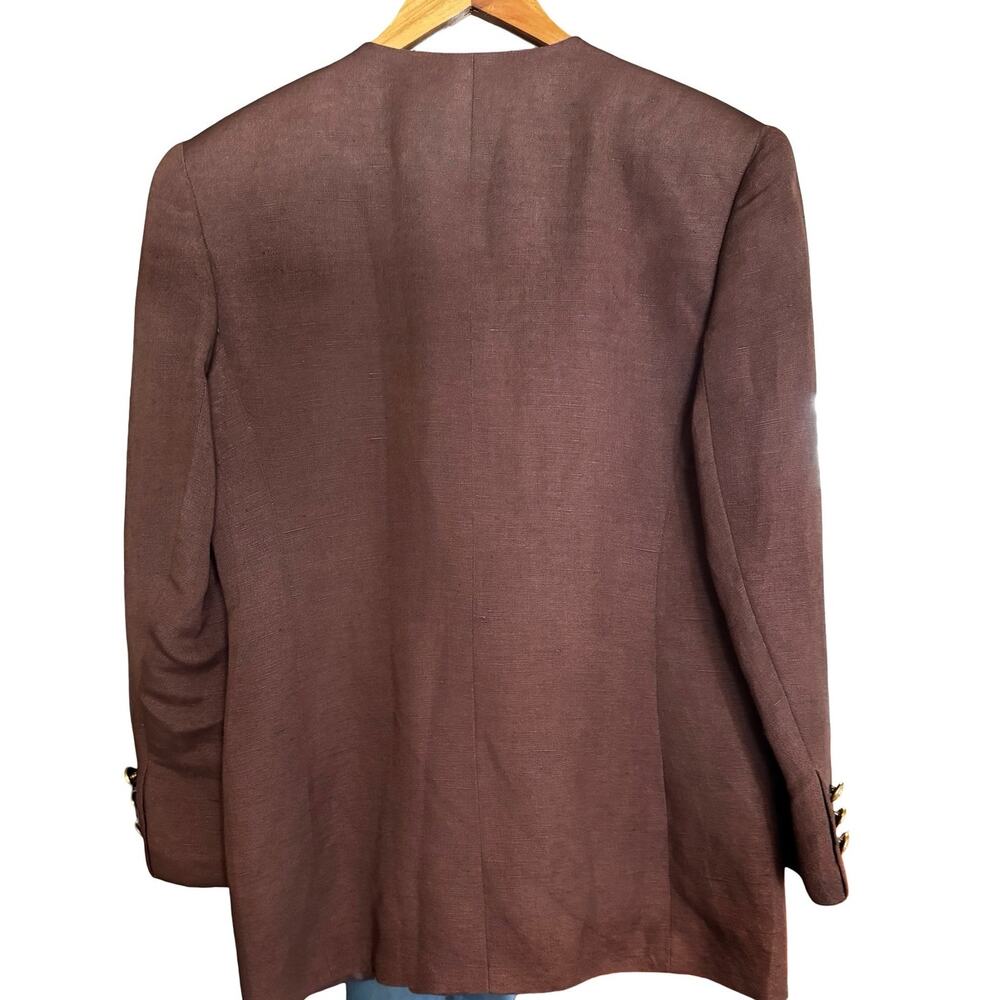 Vintage Giorgio Sant' Angelo Chocolate Brown, Double-Breasted Jacket. - Picture 4 of 10